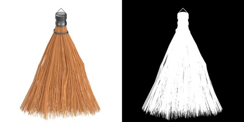 3D rendering illustration of a whisk broom