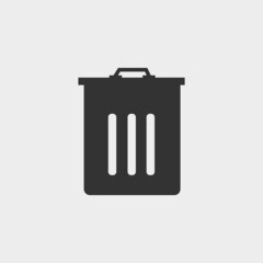 Bin vector icon illustration sign