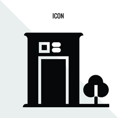 mansion vector icon illustration sign 