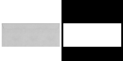 Fototapeta na wymiar 3D rendering illustration of a white envelope