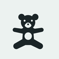 Teddy bear vector icon illustration sign