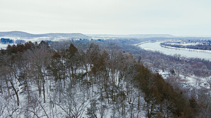 Morning hills in rural wisconsin