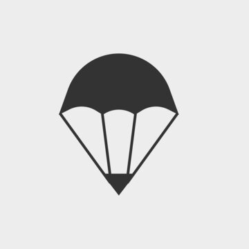 recommend clip art: Parachute vector icon illustration sign