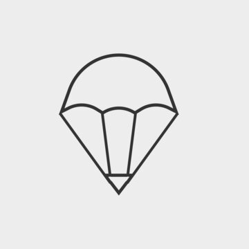recommend clip art: Parachute vector icon illustration sign