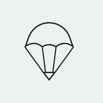 recommend clip art: Parachute vector icon illustration sign