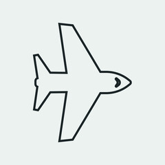 Plane vector icon illustration sign