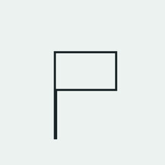 Flag vector icon illustration sign