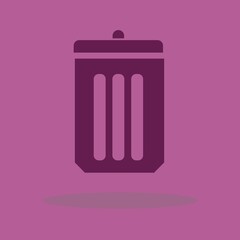Bin vector icon illustration sign