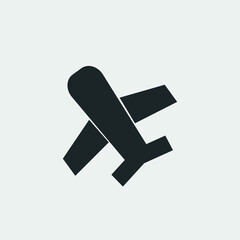 Plane vector icon illustration sign