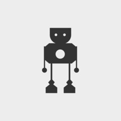 Robot vector icon illustration sign