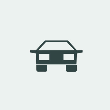 Car vector icon illustration sign