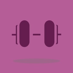 Dumbbell vector icon illustration sign