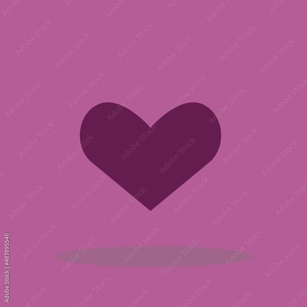 Wall mural Heart vector icon illustration sign