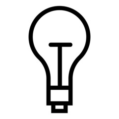 Lightbulb Flat Icon Isolated On White Background