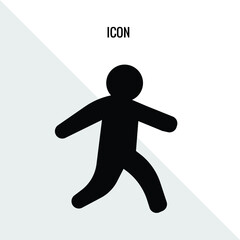 Walking vector icon illustration sign