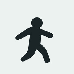 Walking vector icon illustration sign