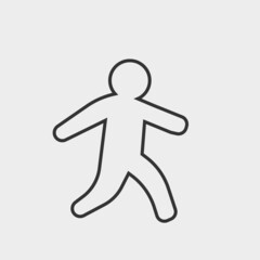 Walking vector icon illustration sign
