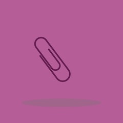 Paper clip vector icon illustration sign