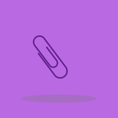 Paper clip vector icon illustration sign