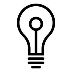 Lightbulb Flat Icon Isolated On White Background