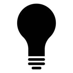 Lightbulb Flat Icon Isolated On White Background