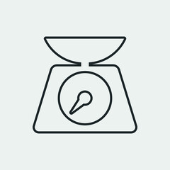 Weight scale vector icon illustration sign