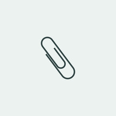 Obraz premium Paper clip vector icon illustration sign