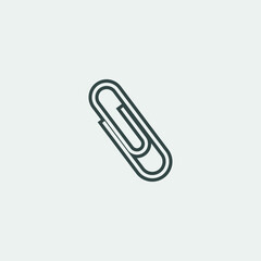 Paper clip vector icon illustration sign