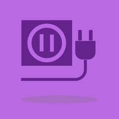 Plug and socket Plug vector icon illustration sign