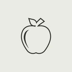 Apple vector icon illustration sign
