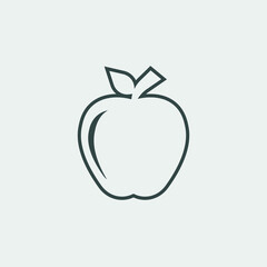 Apple vector icon illustration sign