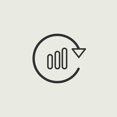 Bar chart vector icon illustration sign