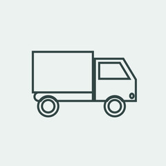 delivery truck vector icon illustration sign 