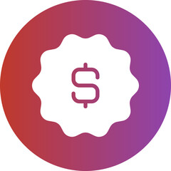 dollar gradient icon