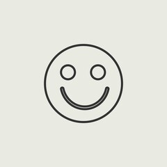 Smiley face vector icon illustration sign