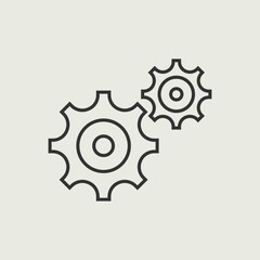 Gear vector icon illustration sign