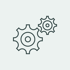 Gear vector icon illustration sign