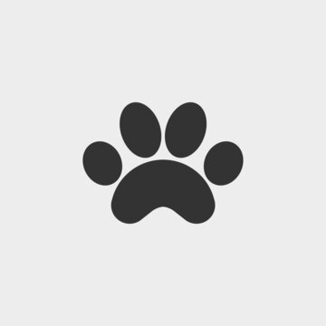 Paw vector icon illustration sign