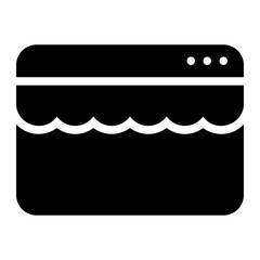 online store glyph icon