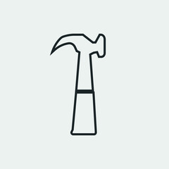 Hammer vector icon illustration sign