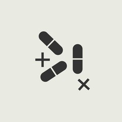 Pills vector icon illustration sign