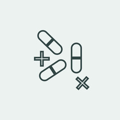 Pills vector icon illustration sign