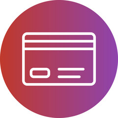 Fototapeta premium credit card gradient icon