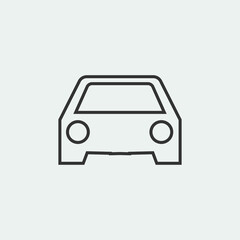 Car vector icon illustration sign
