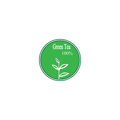 Natural green tea illustration Free Vector