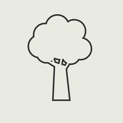 Tree vector icon illustration sign