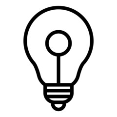 Lightbulb Flat Icon Isolated On White Background