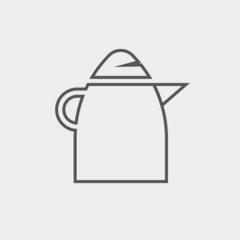 Kettle vector icon illustration sign