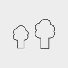 Park trees vector icon illustration sign