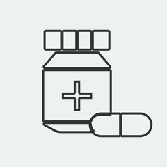 Obraz premium Medicine vector icon illustration sign